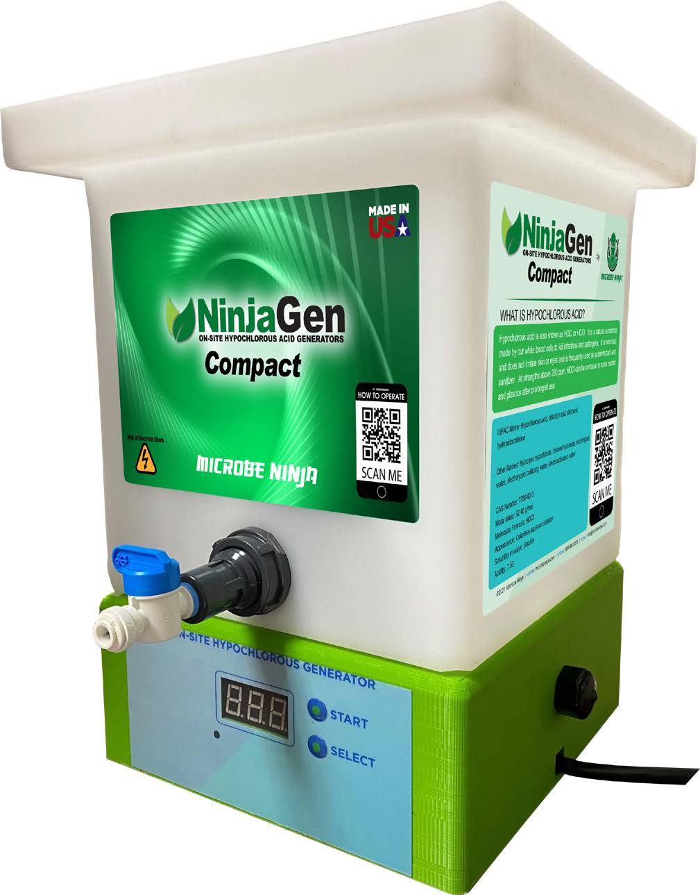 Microbe Ninja™ NinjaGen Hypochlorous Acid Generator  - Compact